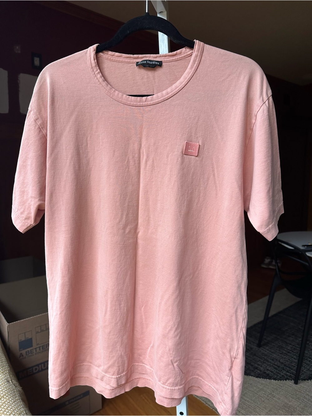 Acne Studios Peach Pink Crewneck T-Shirt
